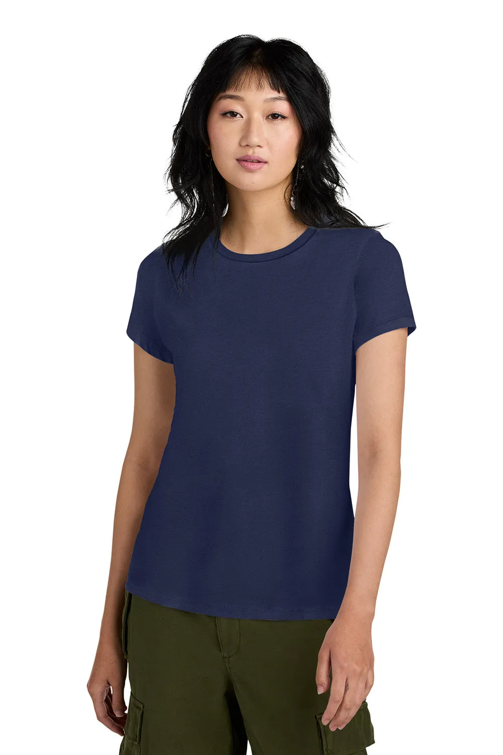 District Womens Perfect Weight Short Sleeve Crewneck T-Shirt - Tanzanite Blue  Buy new Clothing District