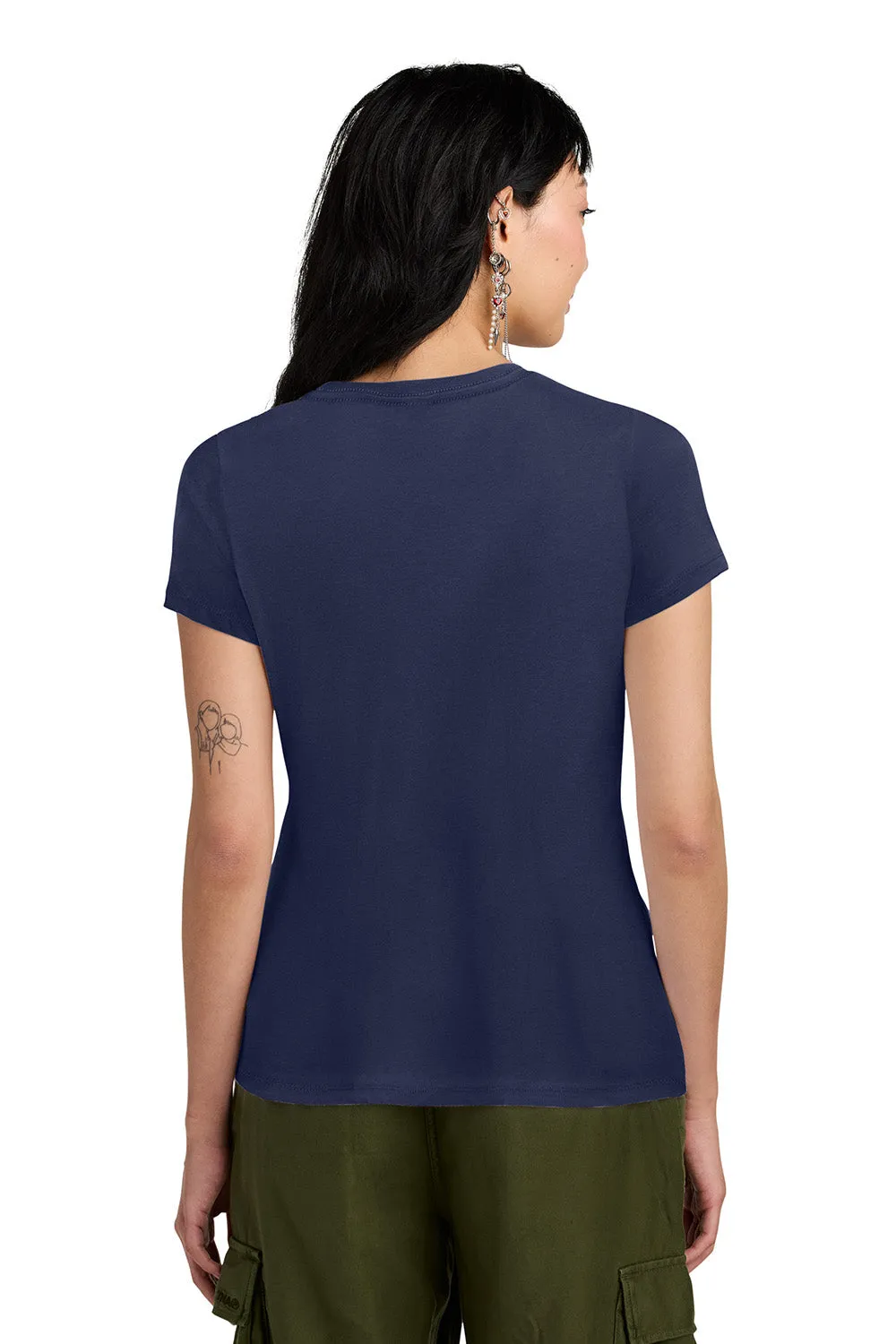 District Womens Perfect Weight Short Sleeve Crewneck T-Shirt - Tanzanite Blue  Buy new Clothing District