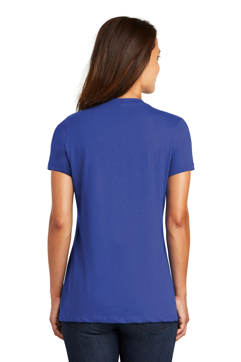 District Womens Perfect Weight Short Sleeve V-Neck T-Shirt - Deep Royal Blue  Buy new Clothing District