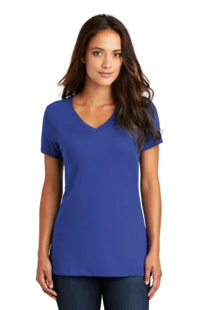 District Womens Perfect Weight Short Sleeve V-Neck T-Shirt - Deep Royal Blue  Buy new Clothing District