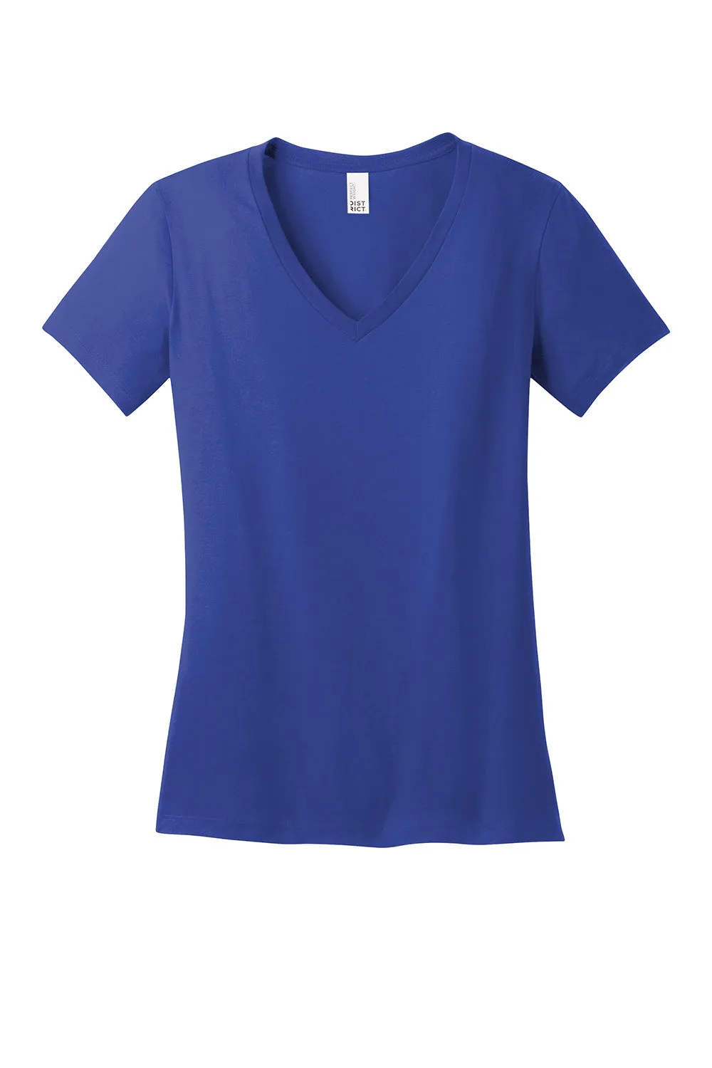 District Womens Perfect Weight Short Sleeve V-Neck T-Shirt - Deep Royal Blue  Buy new Clothing District