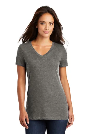 District Womens Perfect Weight Short Sleeve V-Neck T-Shirt - Heather Charcoal Grey  Buy new Clothing District