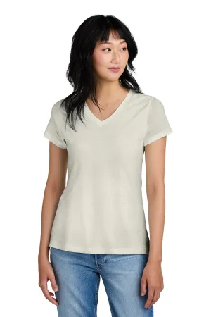 District Womens Perfect Weight Short Sleeve V-Neck T-Shirt - Heather Oatmeal  Buy new Clothing District