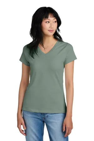 District Womens Perfect Weight Short Sleeve V-Neck T-Shirt - Laurel Green  Buy new Clothing District