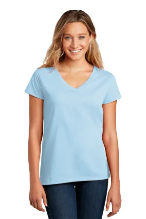 District Womens Re-Tee Short Sleeve V-Neck T-Shirt - Crystal Blue  Buy new Clothing District