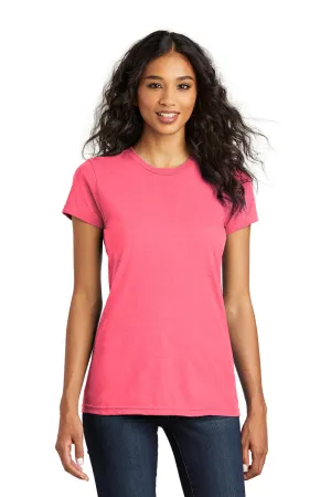District Womens The Concert Short Sleeve Crewneck T-Shirt - Neon Pink - Closeout  Buy new Clothing District