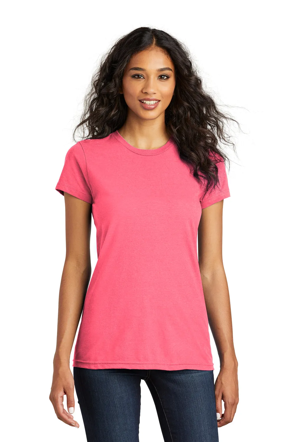 District Womens The Concert Short Sleeve Crewneck T-Shirt - Neon Pink - Closeout  Buy new Clothing District
