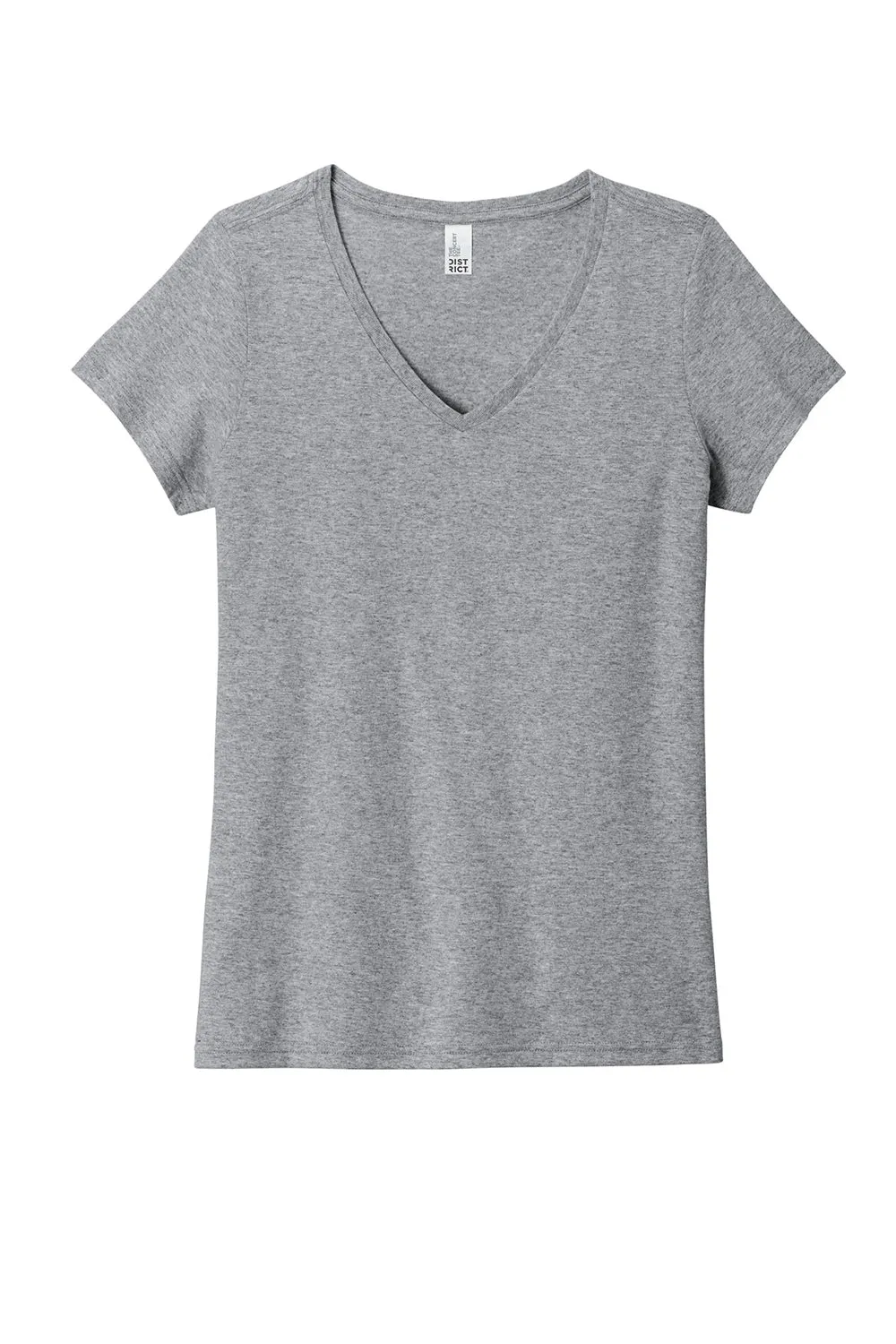 District Womens The Concert Short Sleeve V-Neck T-Shirt - Heather Grey  Buy new Clothing District
