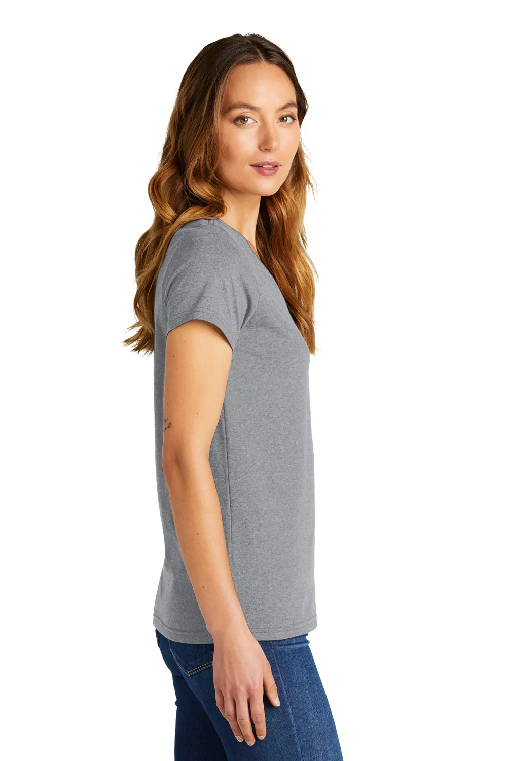 District Womens The Concert Short Sleeve V-Neck T-Shirt - Heather Grey  Buy new Clothing District