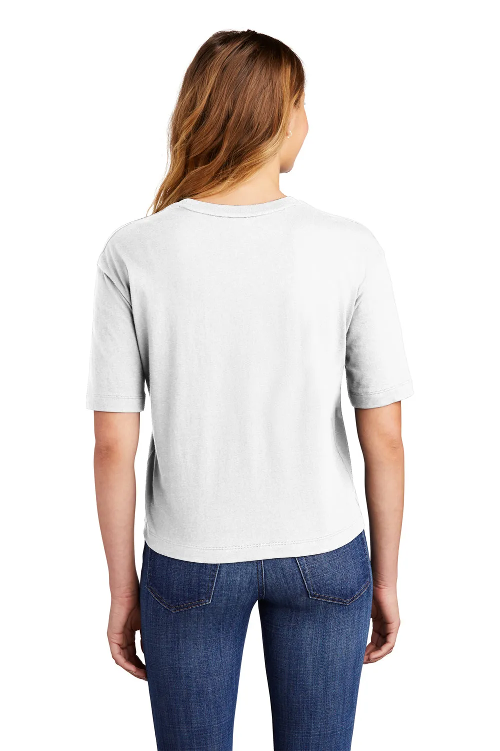 District Womens Very Important Boxy Short Sleeve Crewneck T-Shirt - White - Closeout  Buy new Clothing District