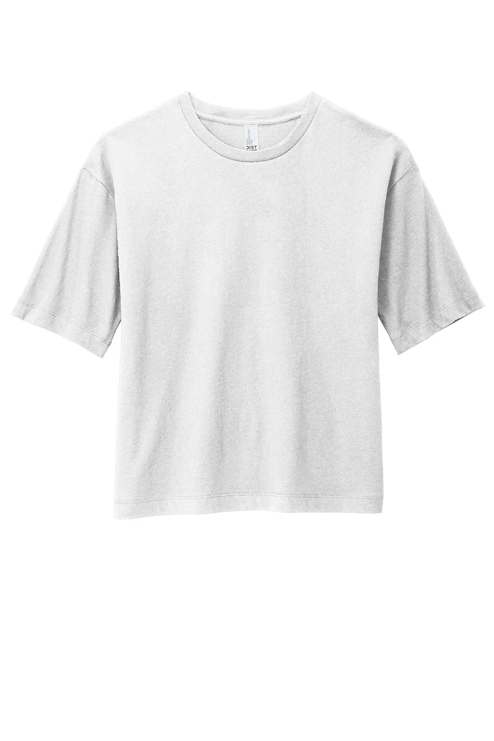 District Womens Very Important Boxy Short Sleeve Crewneck T-Shirt - White - Closeout  Buy new Clothing District