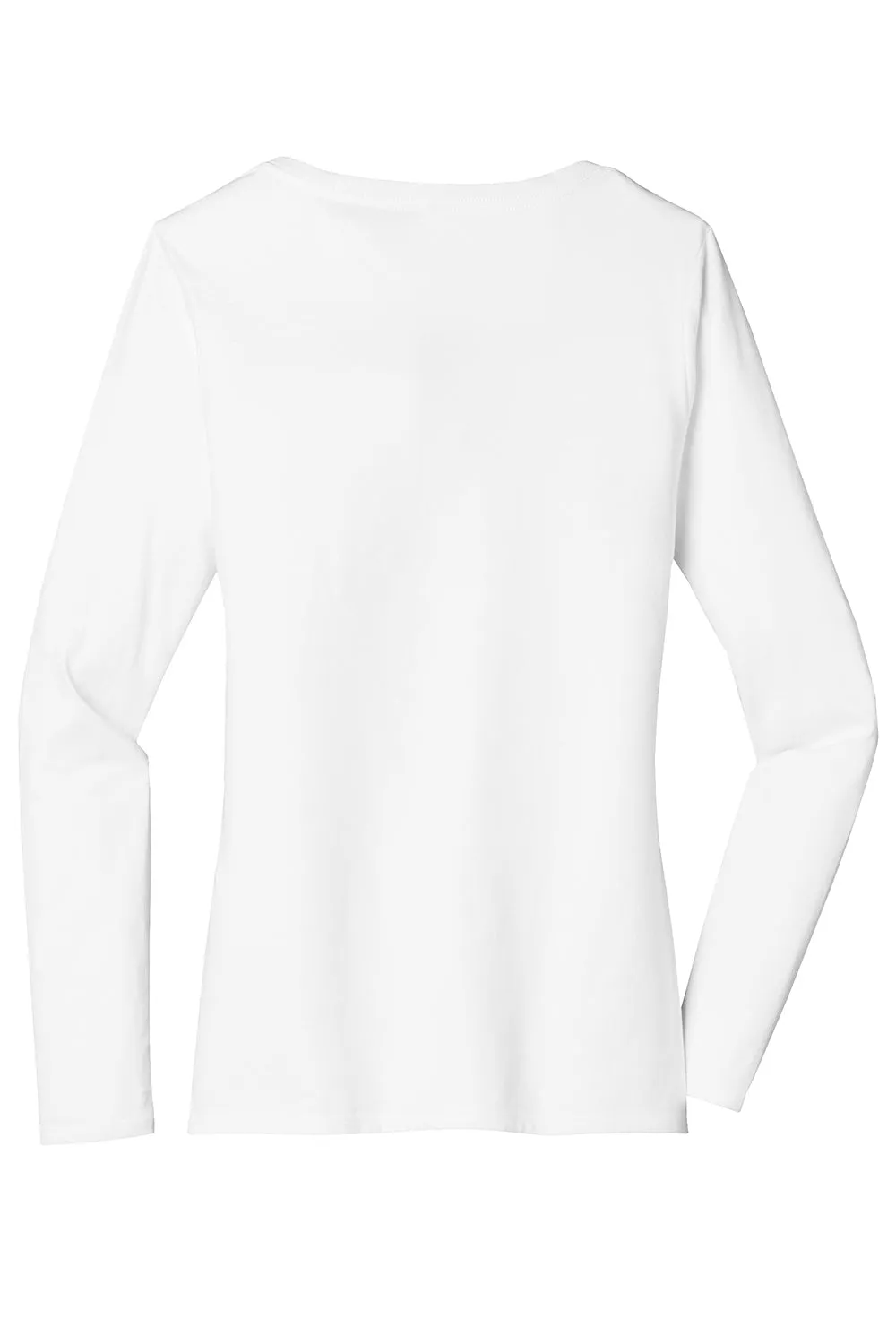District Womens Very Important Long Sleeve V-Neck T-Shirts - White  Buy new Clothing District