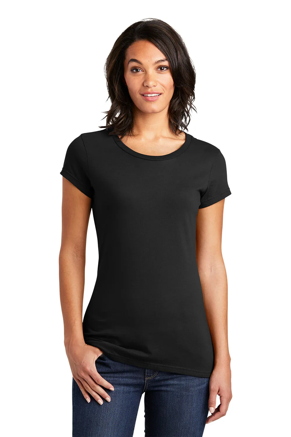 District Womens Very Important Short Sleeve Crewneck T-Shirt - Black  Buy new Clothing District