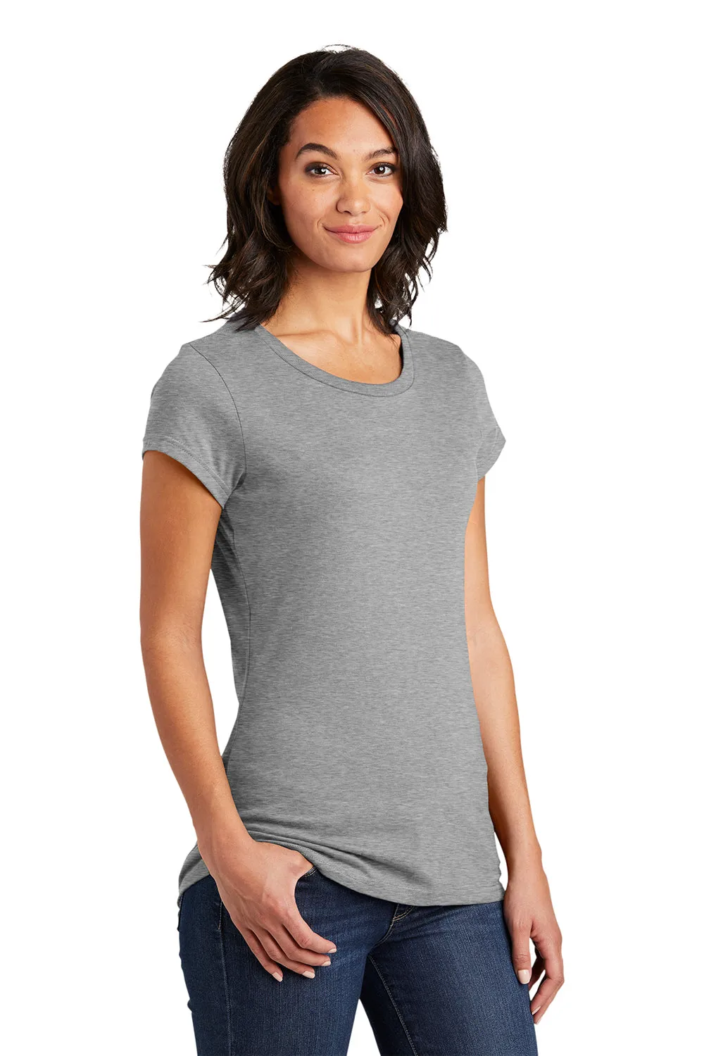 District Womens Very Important Short Sleeve Crewneck T-Shirt - Grey Frost - Closeout  Buy new Clothing District