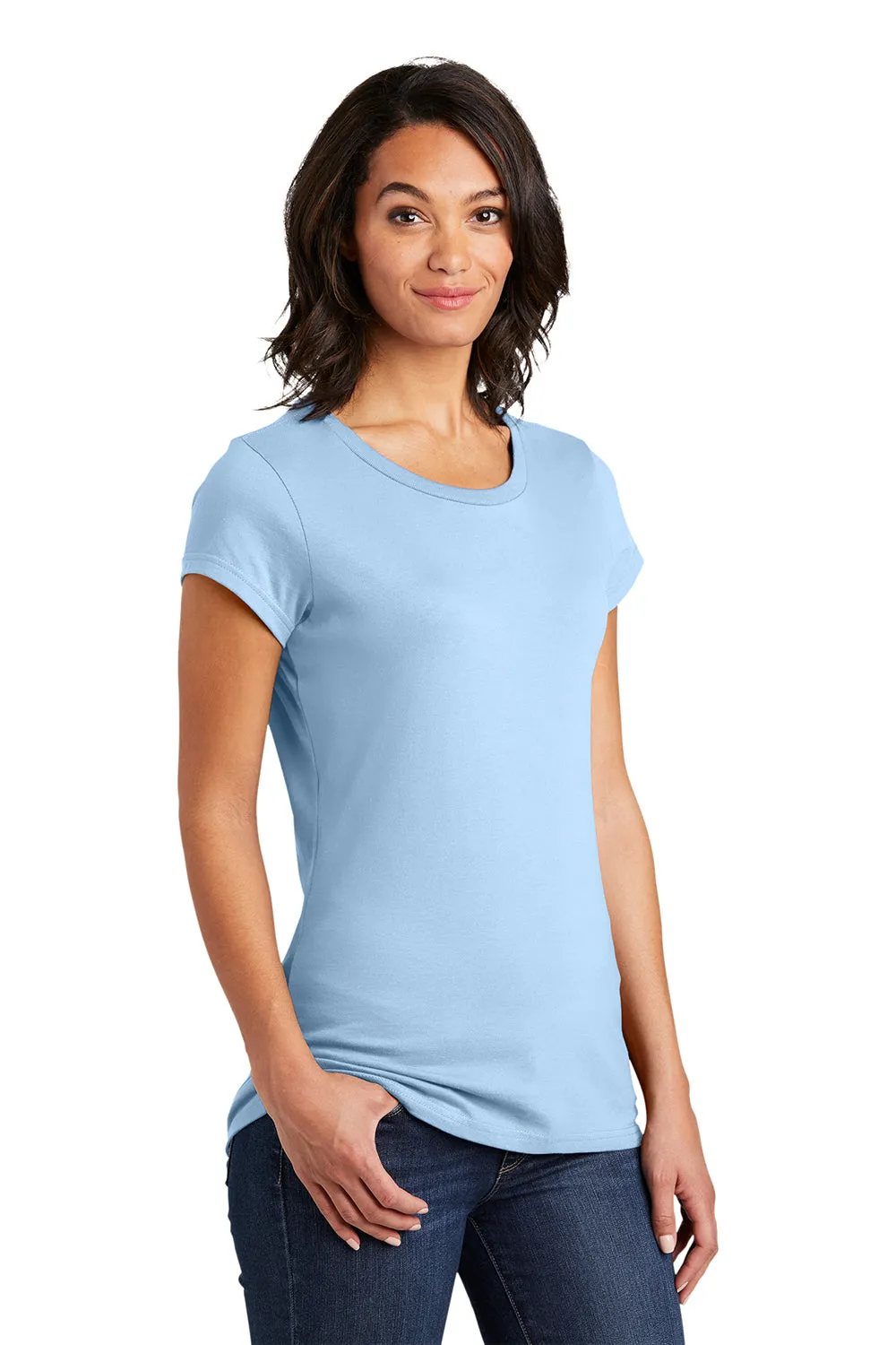 District Womens Very Important Short Sleeve Crewneck T-Shirt - Ice Blue - Closeout  Buy new Clothing District