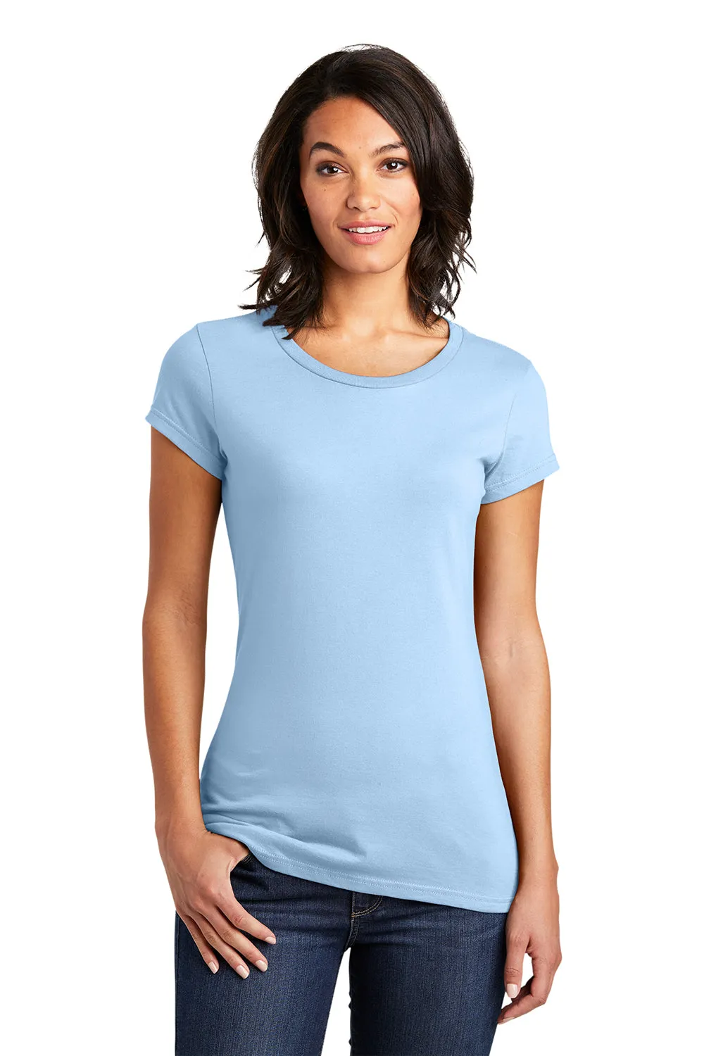 District Womens Very Important Short Sleeve Crewneck T-Shirt - Ice Blue - Closeout  Buy new Clothing District