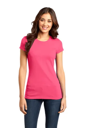 District Womens Very Important Short Sleeve Crewneck T-Shirt - Neon Pink - Closeout  Buy new Clothing District