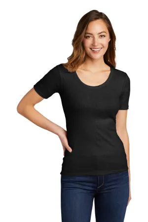 District Womens Very Important Short Sleeve Scoop Neck T-Shirt - Black  Buy new Clothing District