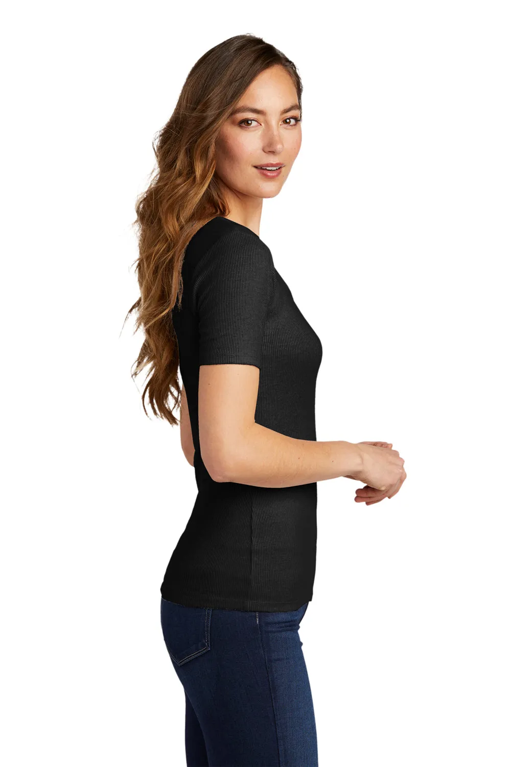 District Womens Very Important Short Sleeve Scoop Neck T-Shirt - Black  Buy new Clothing District