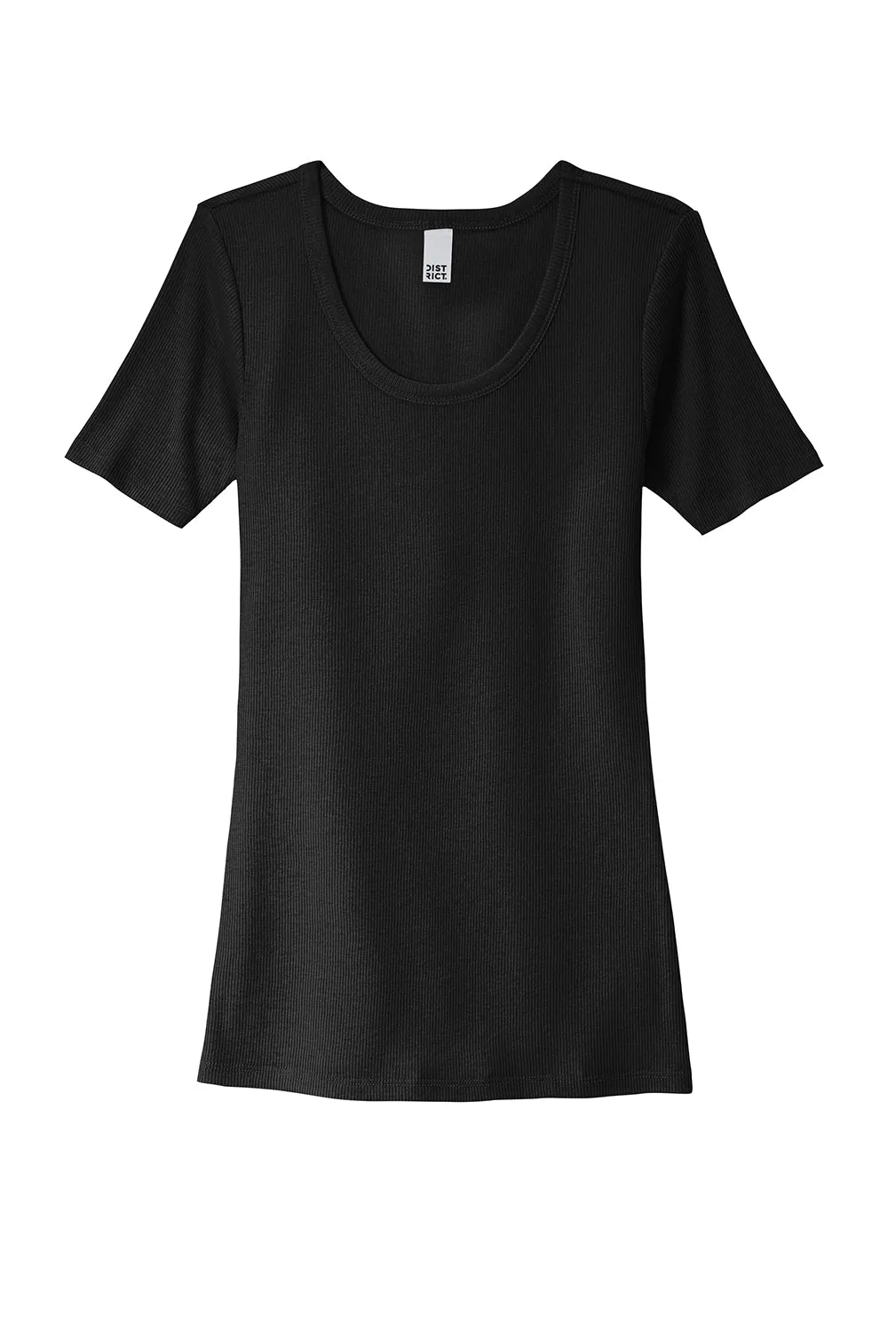 District Womens Very Important Short Sleeve Scoop Neck T-Shirt - Black  Buy new Clothing District