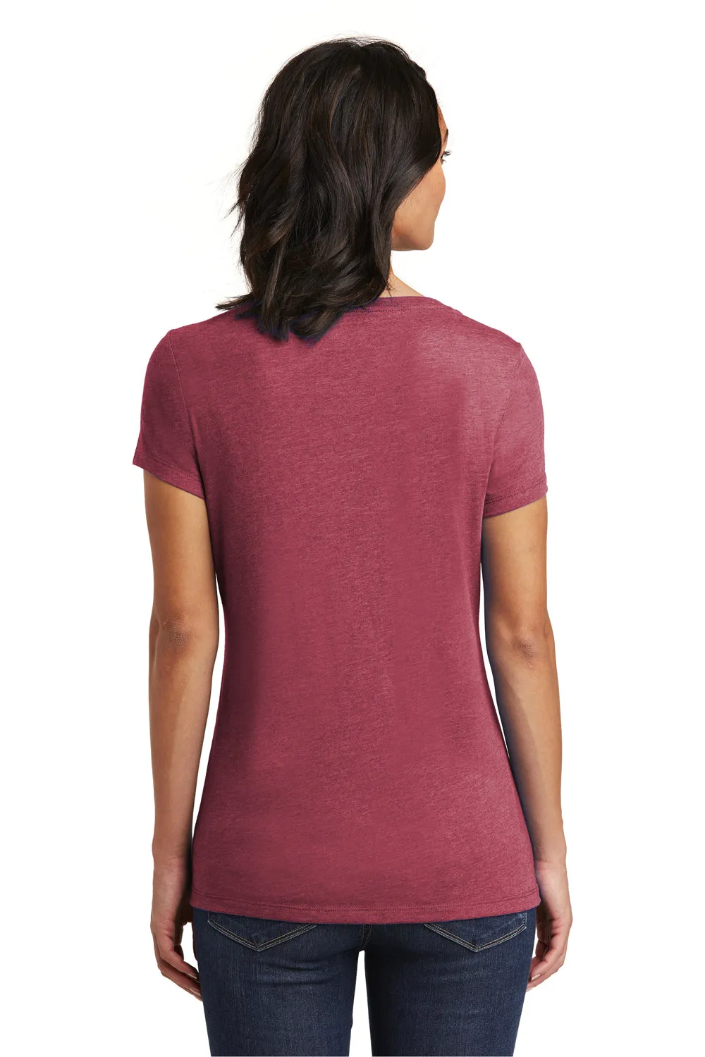 District Womens Very Important Short Sleeve V-Neck T-Shirt - Heather Cardinal Red  Buy new Clothing District