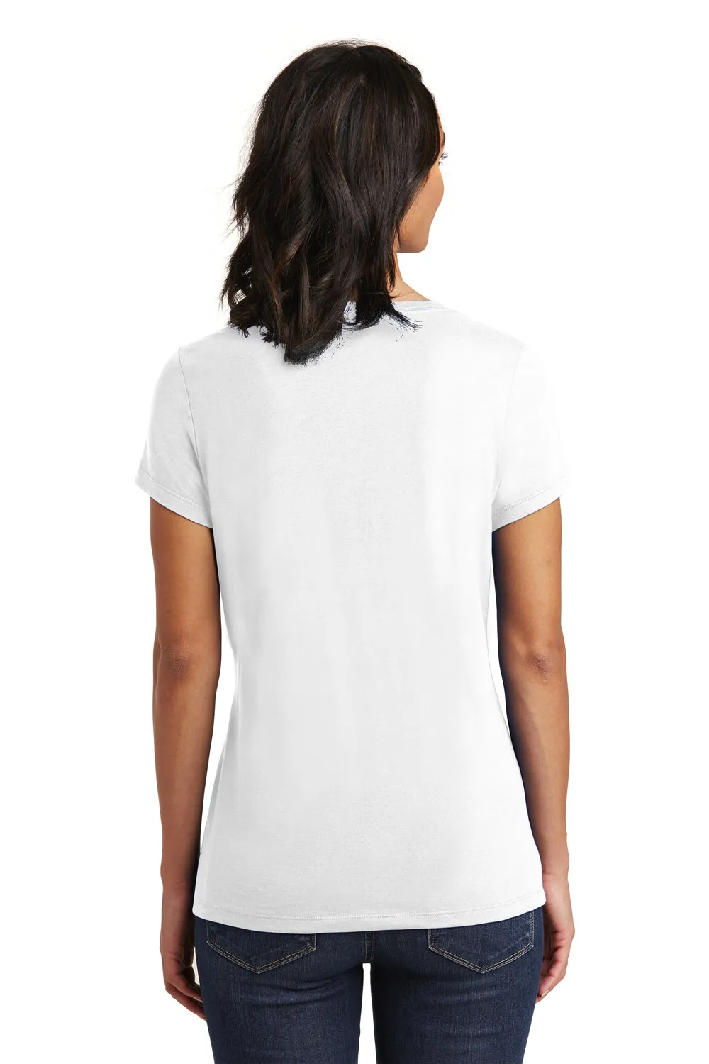 District Womens Very Important Short Sleeve V-Neck T-Shirt - White  Buy new Clothing District