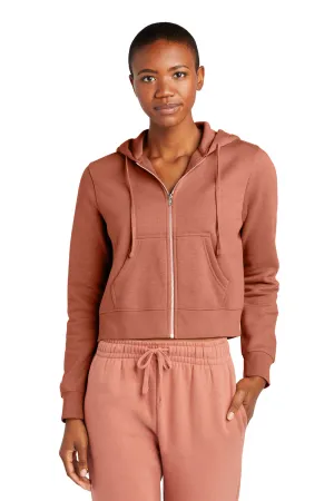 District Womens V.I.T. Fleece Full Zip Hooded Sweatshirt Hoodie w/ Pockets - Desert Rose  Buy new Clothing District