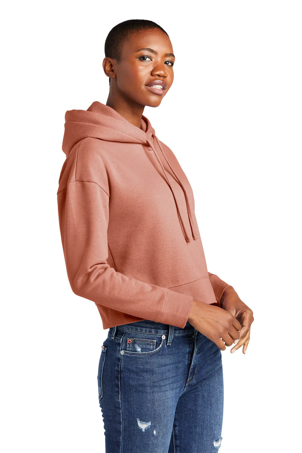 District Womens V.I.T. Fleece Hooded Sweatshirt Hoodie - Desert Rose  Buy new Clothing District