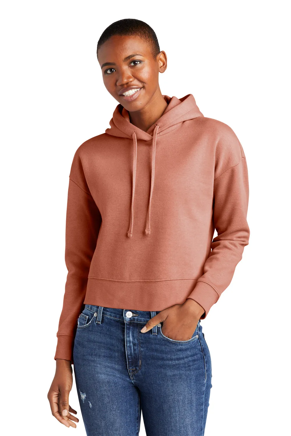 District Womens V.I.T. Fleece Hooded Sweatshirt Hoodie - Desert Rose  Buy new Clothing District