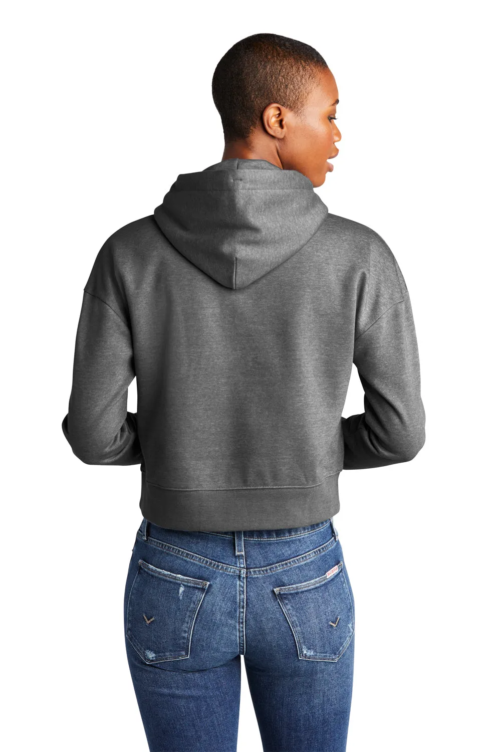 District Womens V.I.T. Fleece Hooded Sweatshirt Hoodie - Heather Charcoal Grey  Buy new Clothing District