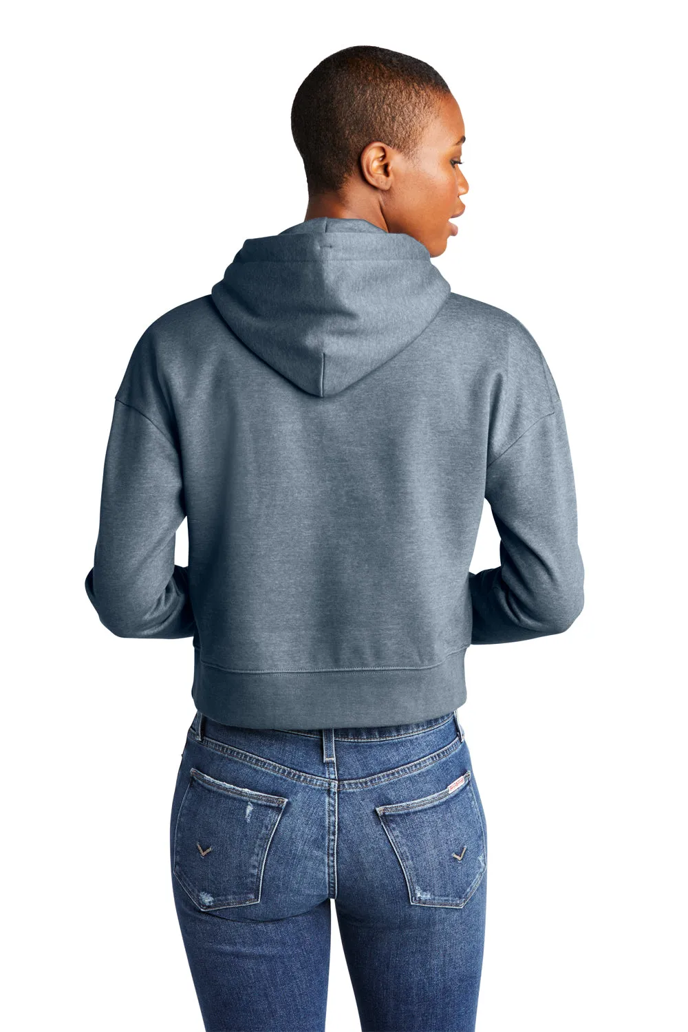 District Womens V.I.T. Fleece Hooded Sweatshirt Hoodie - Heather Flint Blue  Buy new Clothing District