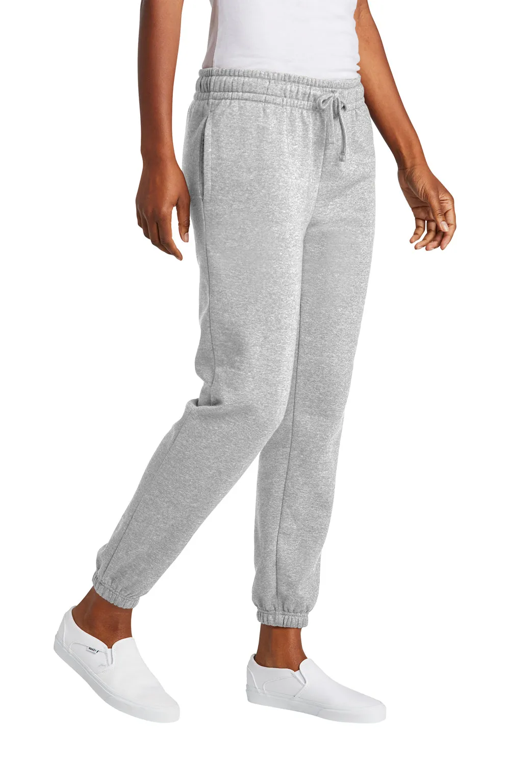 District Womens V.I.T. Fleece Sweatpants w/ Pockets - Heather Light Grey  Buy new Clothing District