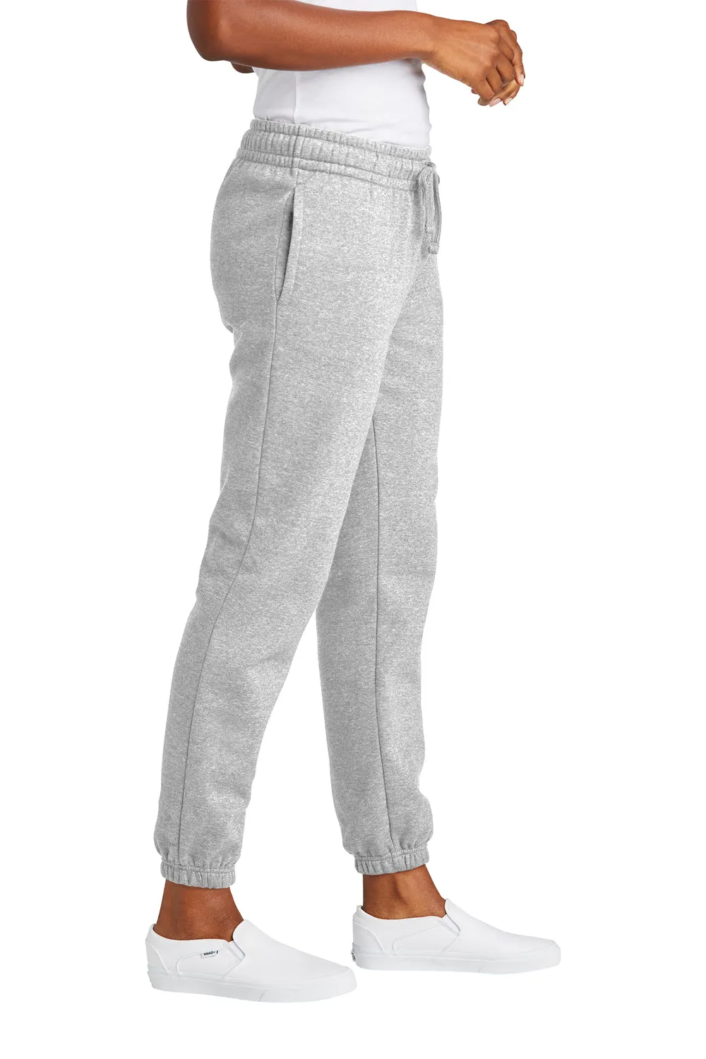 District Womens V.I.T. Fleece Sweatpants w/ Pockets - Heather Light Grey  Buy new Clothing District