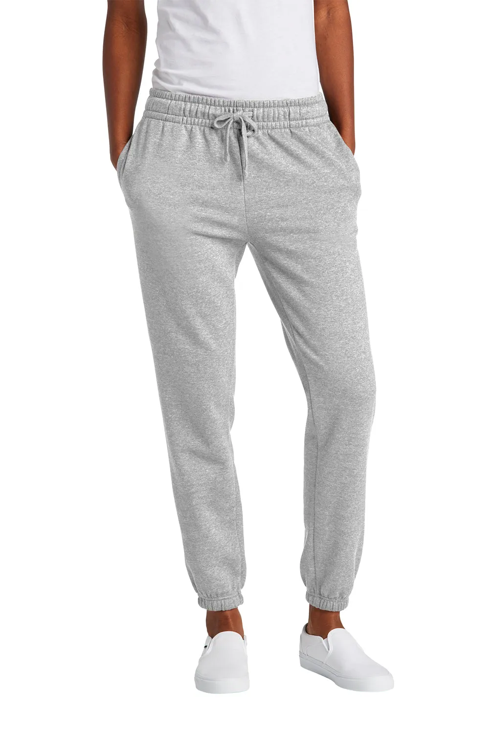 District Womens V.I.T. Fleece Sweatpants w/ Pockets - Heather Light Grey  Buy new Clothing District