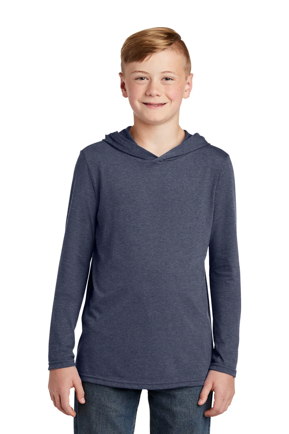 District Youth Perfect Long Sleeve Hooded T-Shirt Hoodie - Navy Blue Frost  Buy new Clothing District
