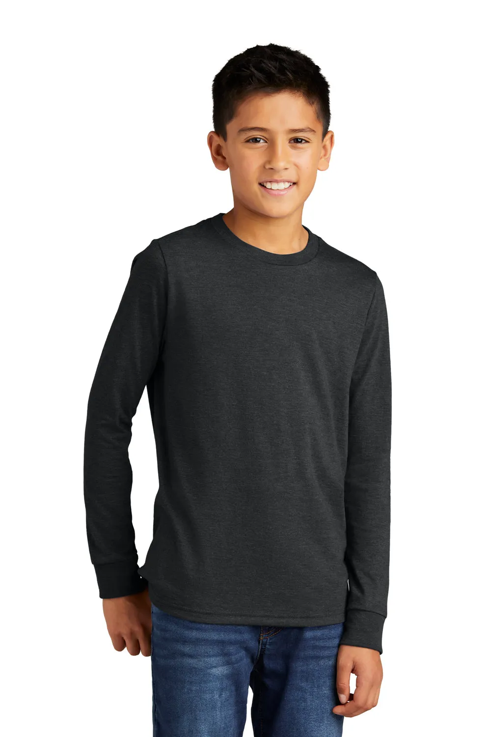 District Youth Perfect Tri Long Sleeve Crewneck T-Shirt - Black Frost  Buy new Clothing District