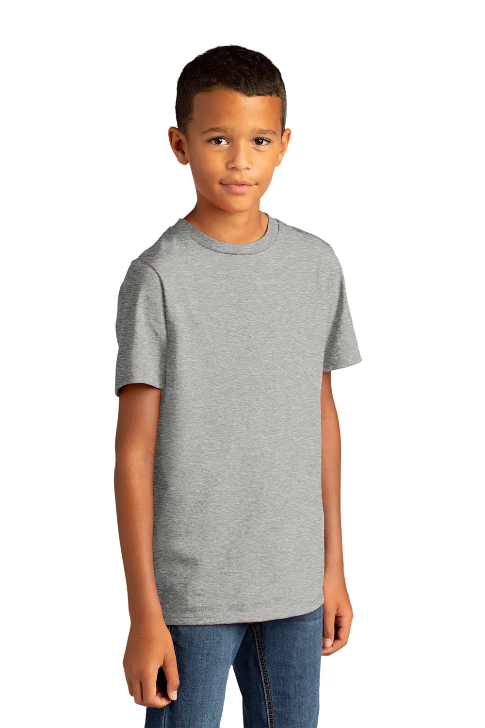 District Youth Re-Tee Short Sleeve Crewneck T-Shirt - Heather Light Grey  Buy new Clothing District
