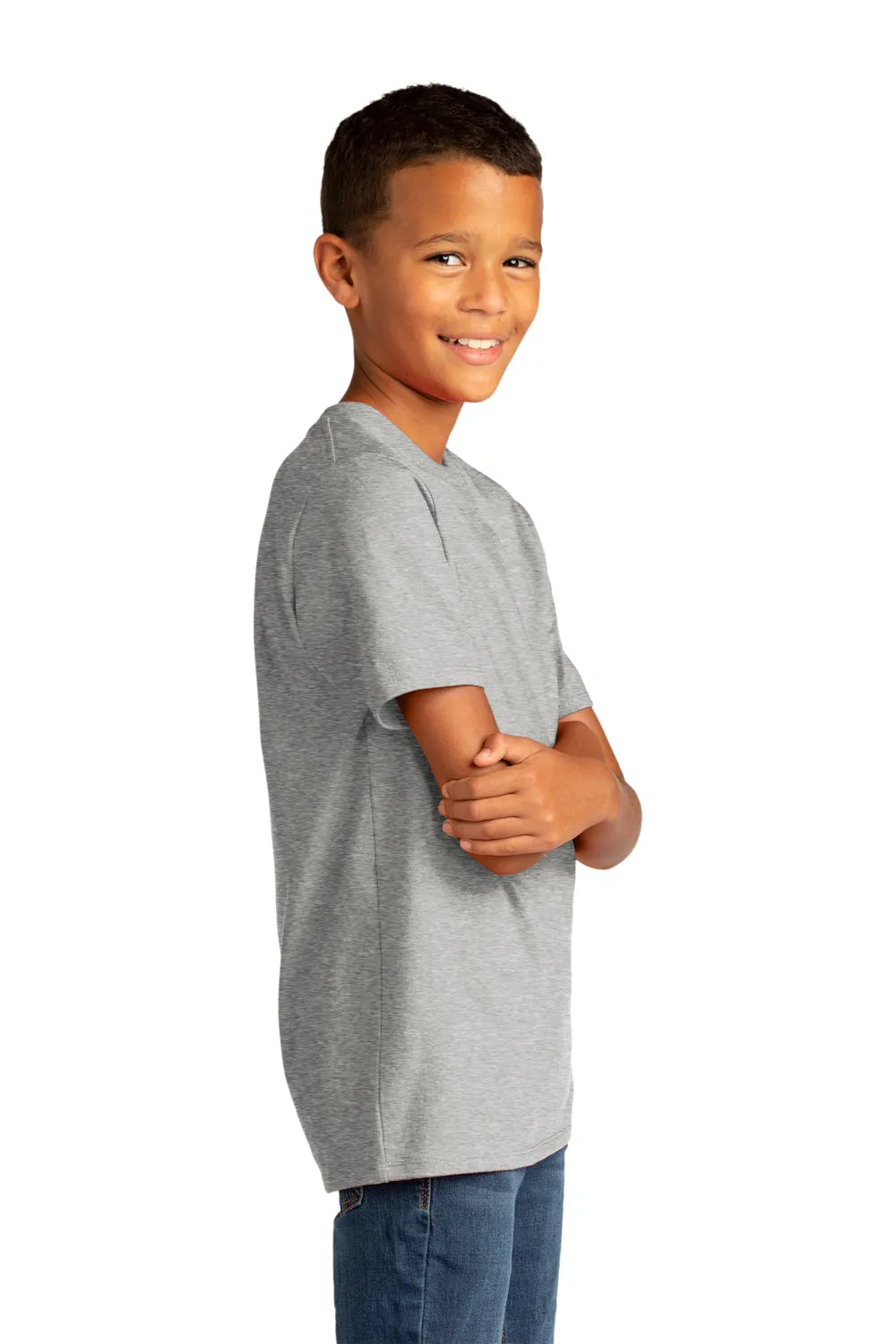 District Youth Re-Tee Short Sleeve Crewneck T-Shirt - Heather Light Grey  Buy new Clothing District
