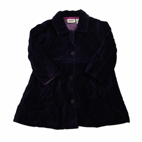 DKNY Girls Purple Velour Winter Coat girls trench coats, waterproof jackets girls