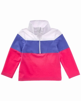 Duffield Lane Joey 1/2-Zip Pullover ruffle tops girls, long sleeve tees girls