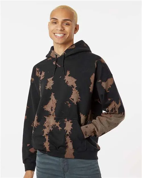 Dyenomite 680BW Essential Fleece Bleach Wash Hooded Sweatshirt