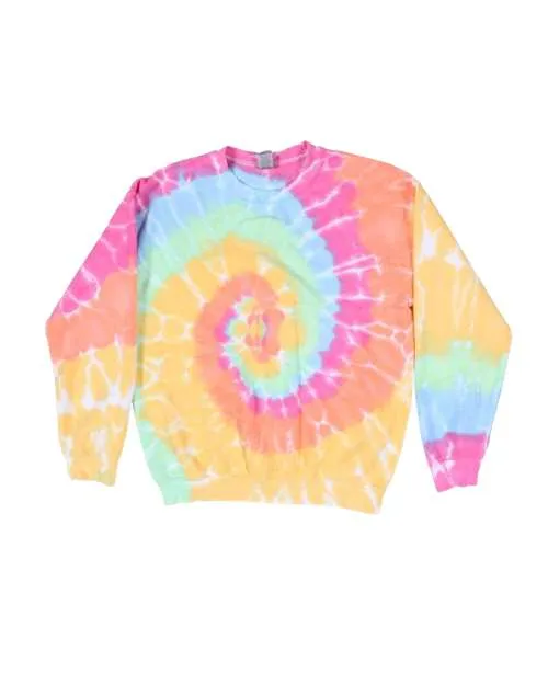 Dyenomite 681VR Blended Tie-Dyed Crewneck Sweatshirt