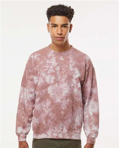 Dyenomite 681VR Blended Tie-Dyed Crewneck Sweatshirt