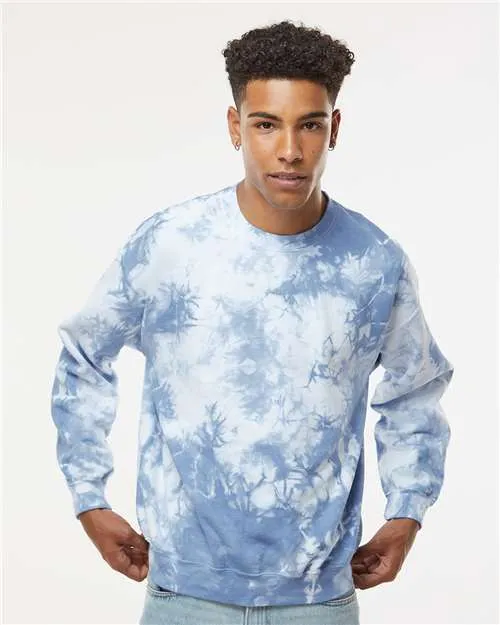 Dyenomite 681VR Blended Tie-Dyed Crewneck Sweatshirt