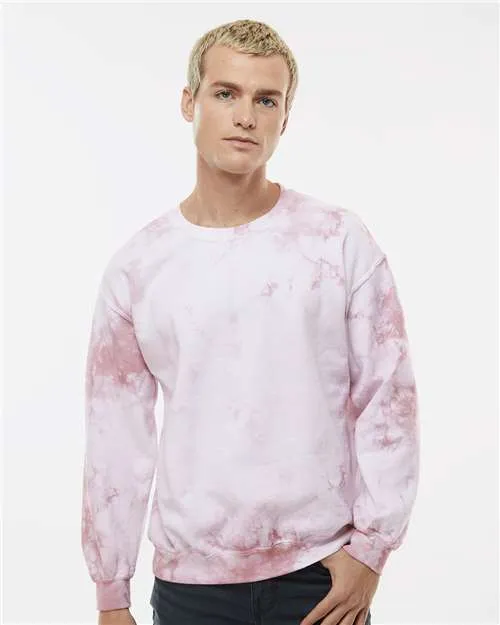 Dyenomite 681VR Blended Tie-Dyed Crewneck Sweatshirt