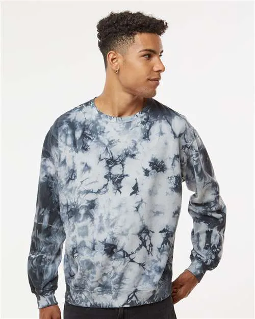 Dyenomite 681VR Blended Tie-Dyed Crewneck Sweatshirt