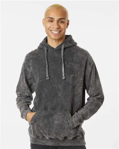 Dyenomite 854MW Premium Fleece Mineral Wash Hooded Sweatshirt