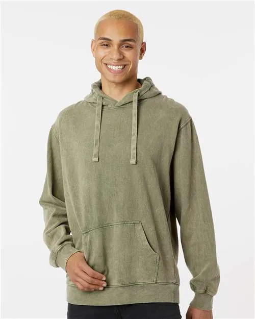 Dyenomite 854MW Premium Fleece Mineral Wash Hooded Sweatshirt