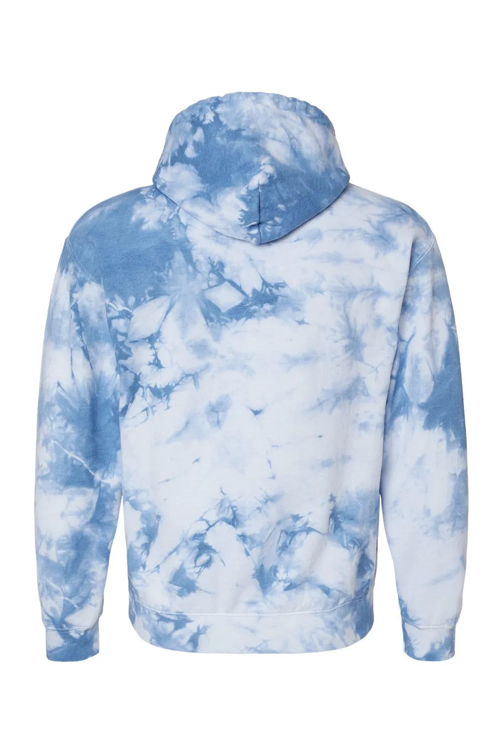 Dyenomite Mens Blended Tie Dyed Hooded Sweatshirt Hoodie w/ Pouch Pocket - Cloudy Sky Crystal Clothing Dyenomite