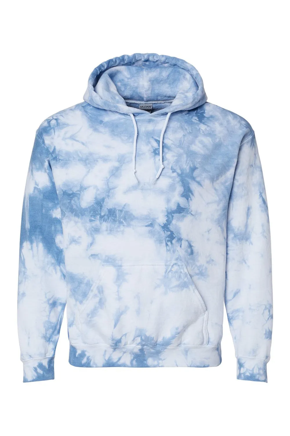 Dyenomite Mens Blended Tie Dyed Hooded Sweatshirt Hoodie w/ Pouch Pocket - Cloudy Sky Crystal Clothing Dyenomite